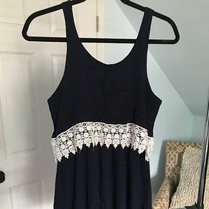 FRANCESCAS Sleevless Navy Blue Lace Dress